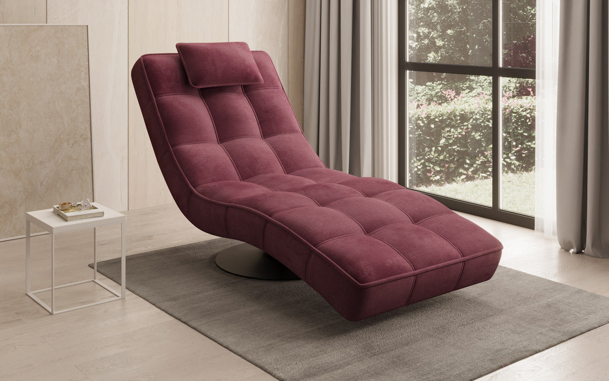 Designer afslapningsstol Livara Velour med drejefunktion
