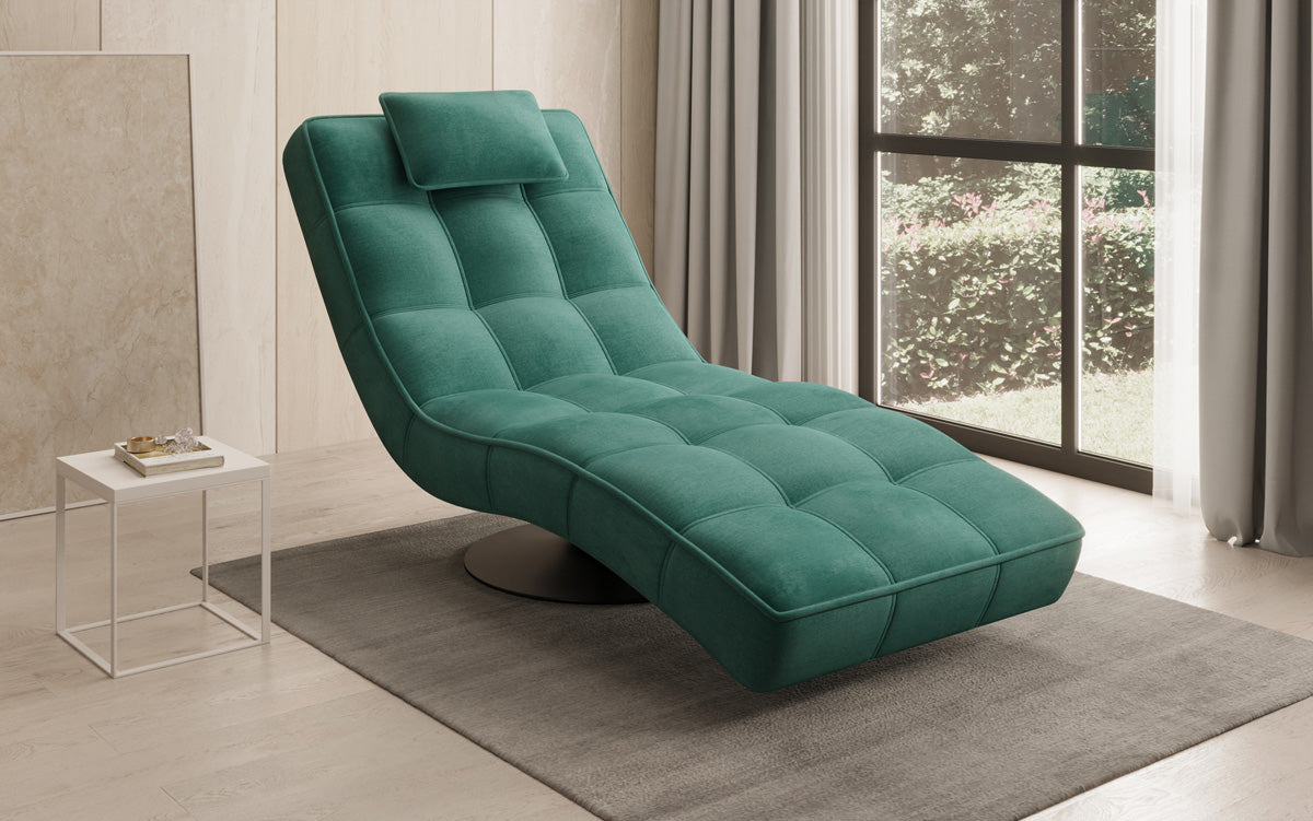 Designer afslapningsstol Livara Velour med drejefunktion