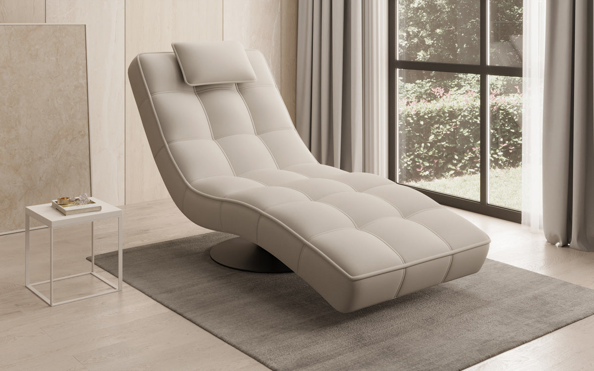 Designer Relax-Liege Livara Stof med drejefunktion