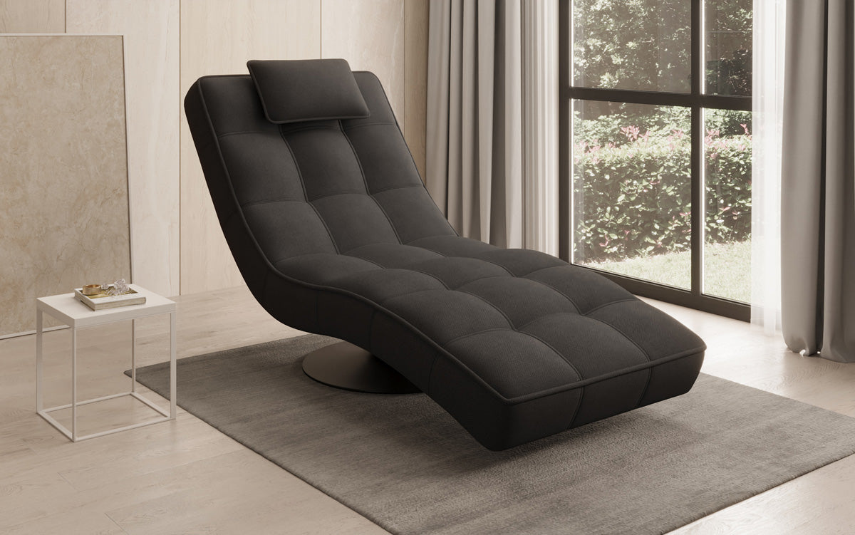 Designer Relax-Liege Livara Stof med drejefunktion