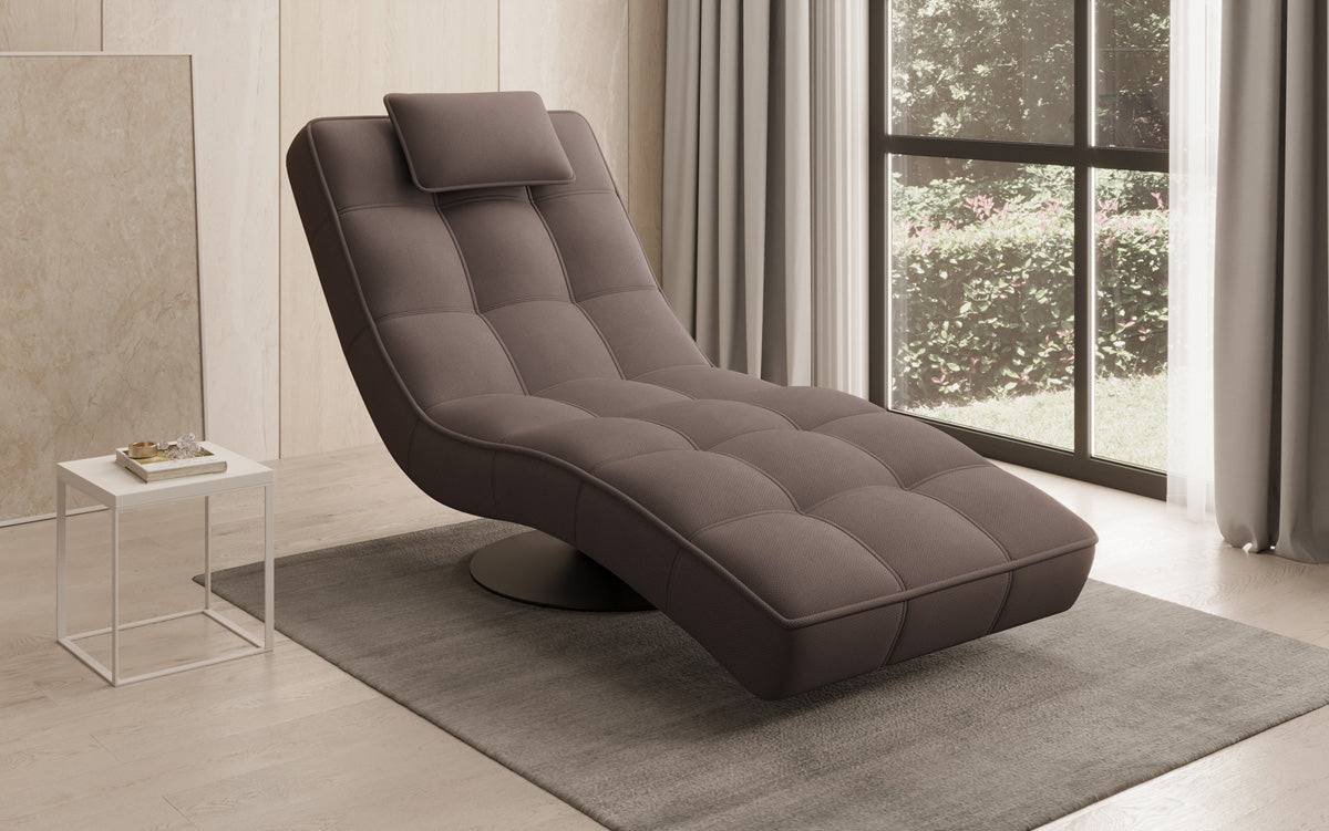 Designer Relax-Liege Livara Stof med drejefunktion