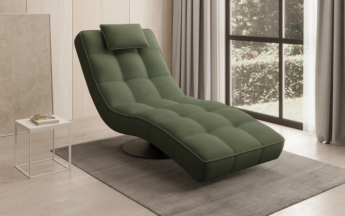 Designer Relax-Liege Livara Stof med drejefunktion