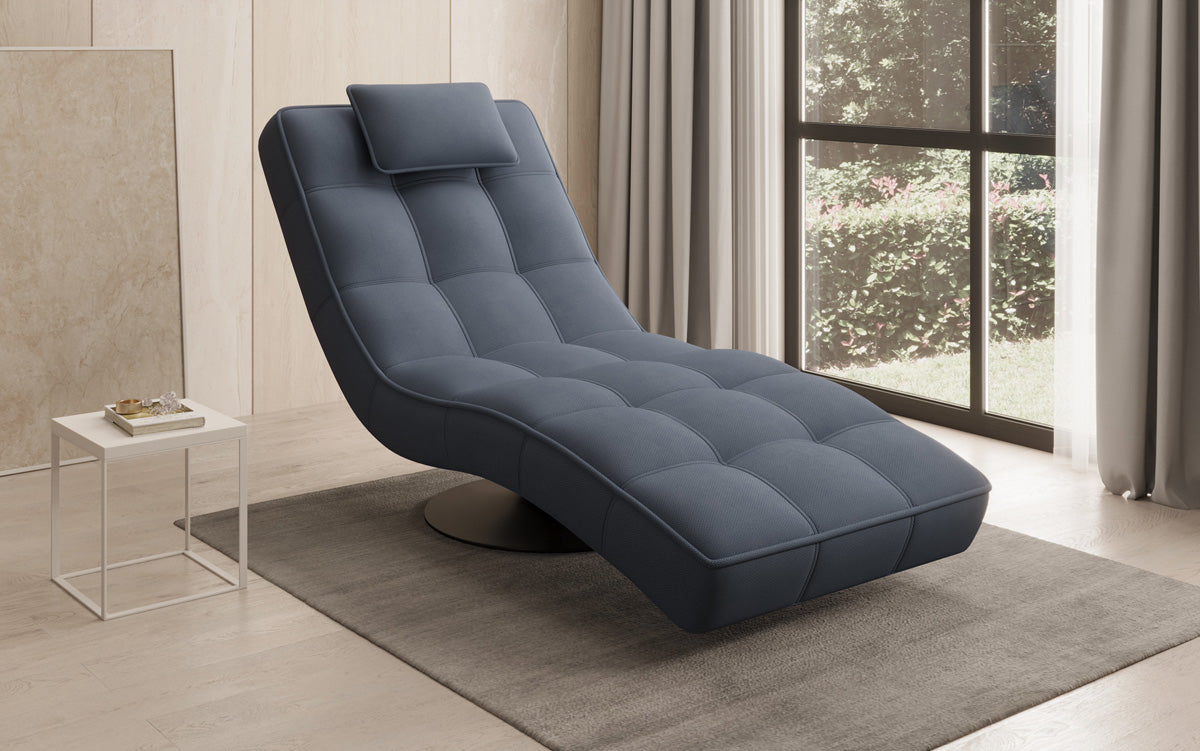 Designer Relax-Liege Livara Stof med drejefunktion