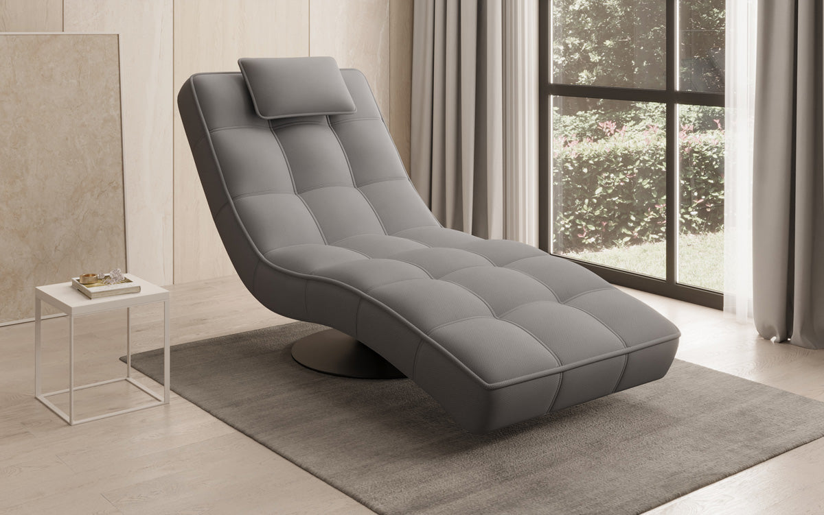Designer Relax-Liege Livara Stof med drejefunktion