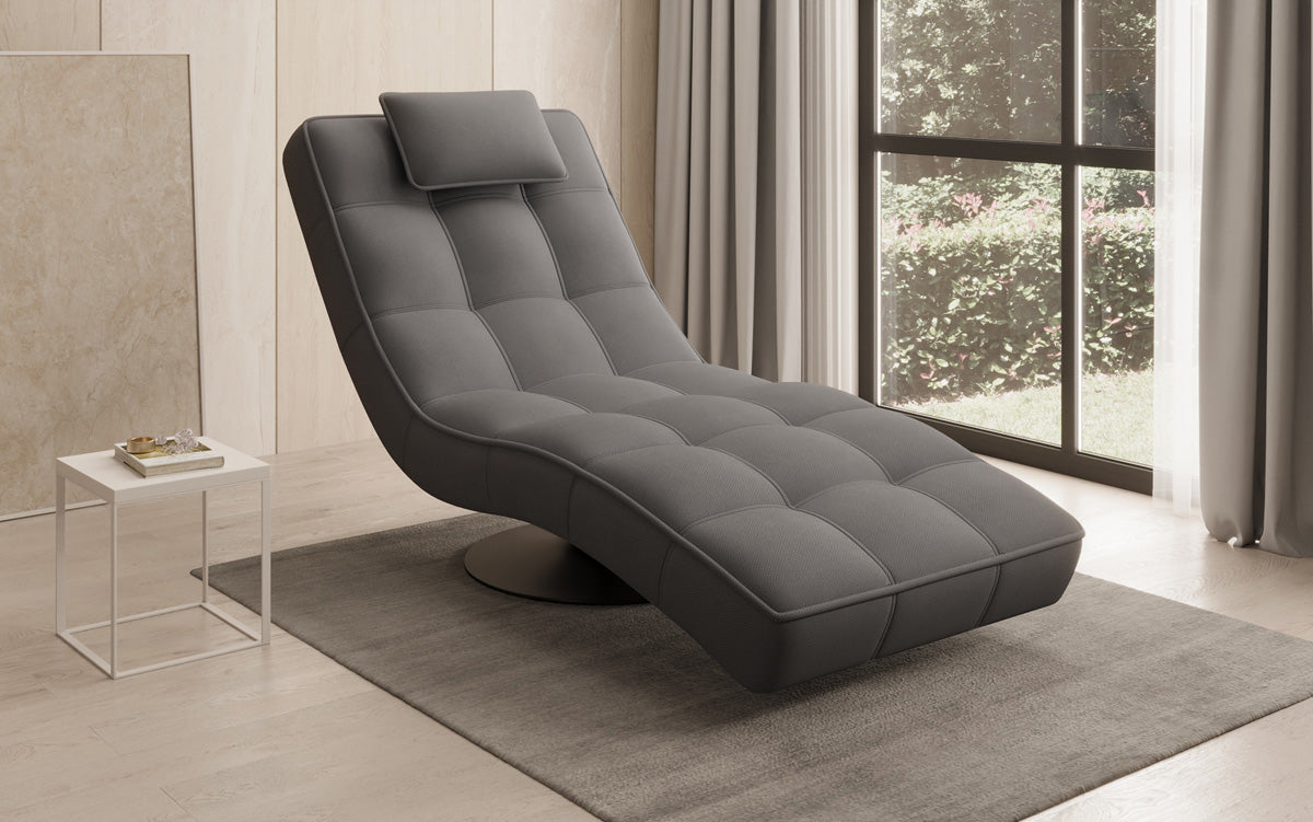 Designer Relax-Liege Livara Stof med drejefunktion