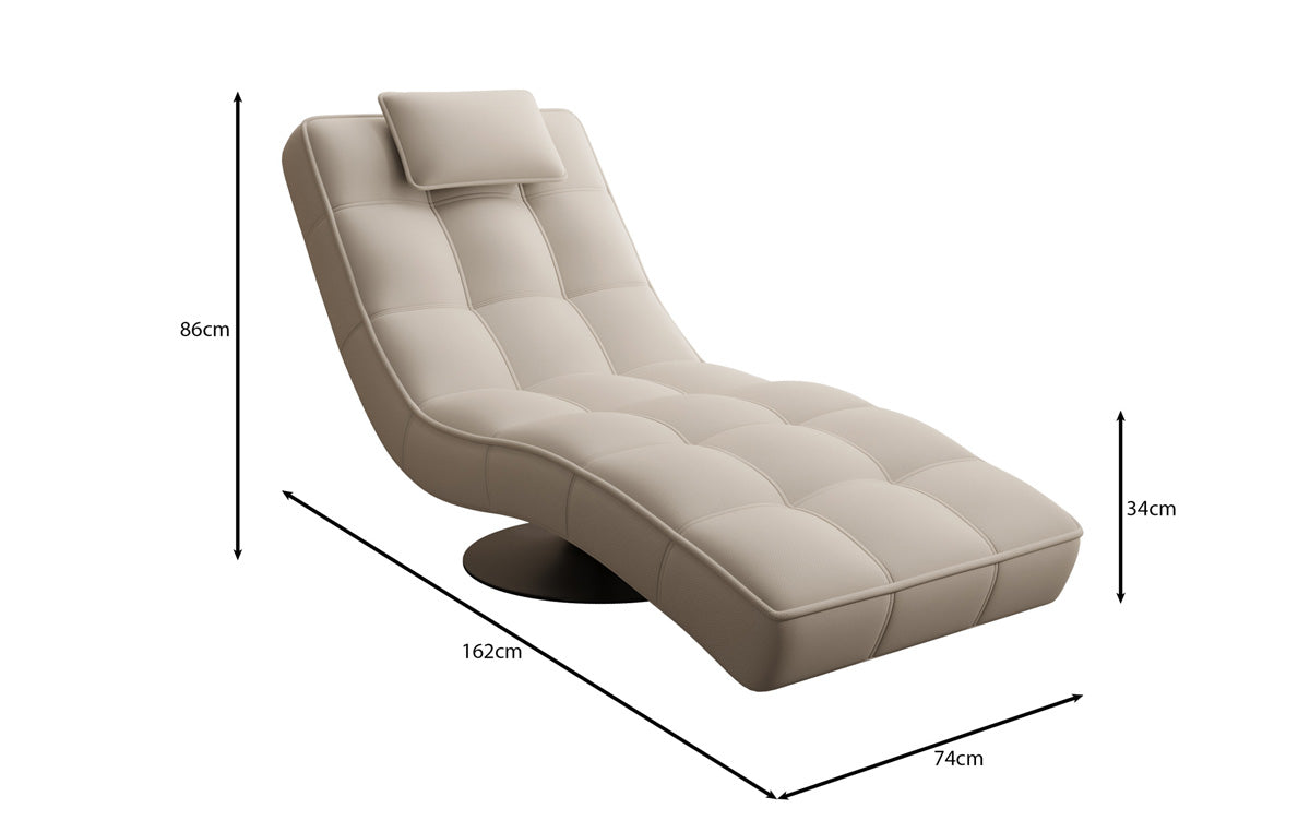 Designer Relax-Liege Livara Stof med drejefunktion