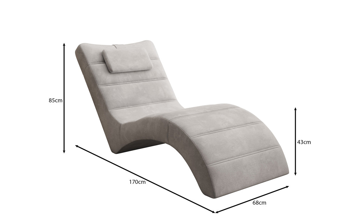 Designer afslapningsstol Leon i Velour