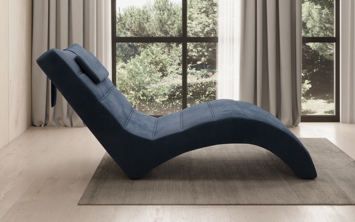 Designer afslapningsstol Leon i Velour