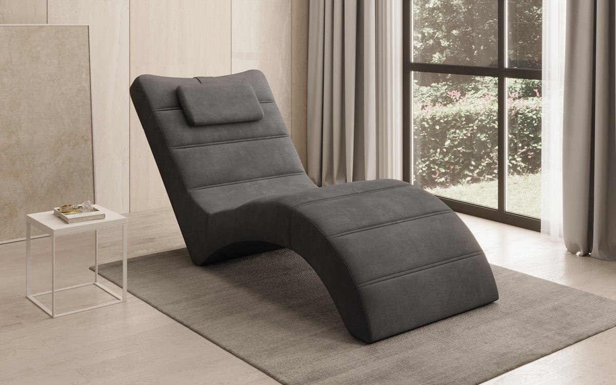 Designer afslapningsstol Leon i Velour