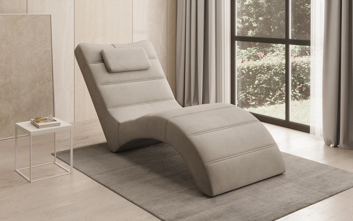 Designer afslapningsstol Leon i Velour