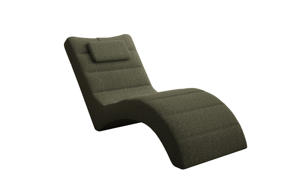 Designer afslapningsstol Leon i Bouclé
