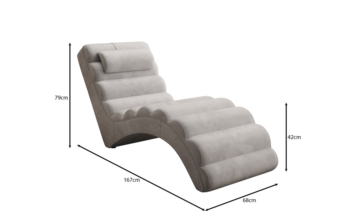 Designer afslapningsstol Malina i Velour