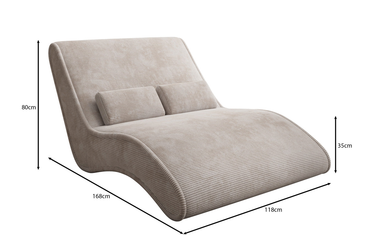 Designer Relax-Liege Lunaris 120 i Cordfløjl