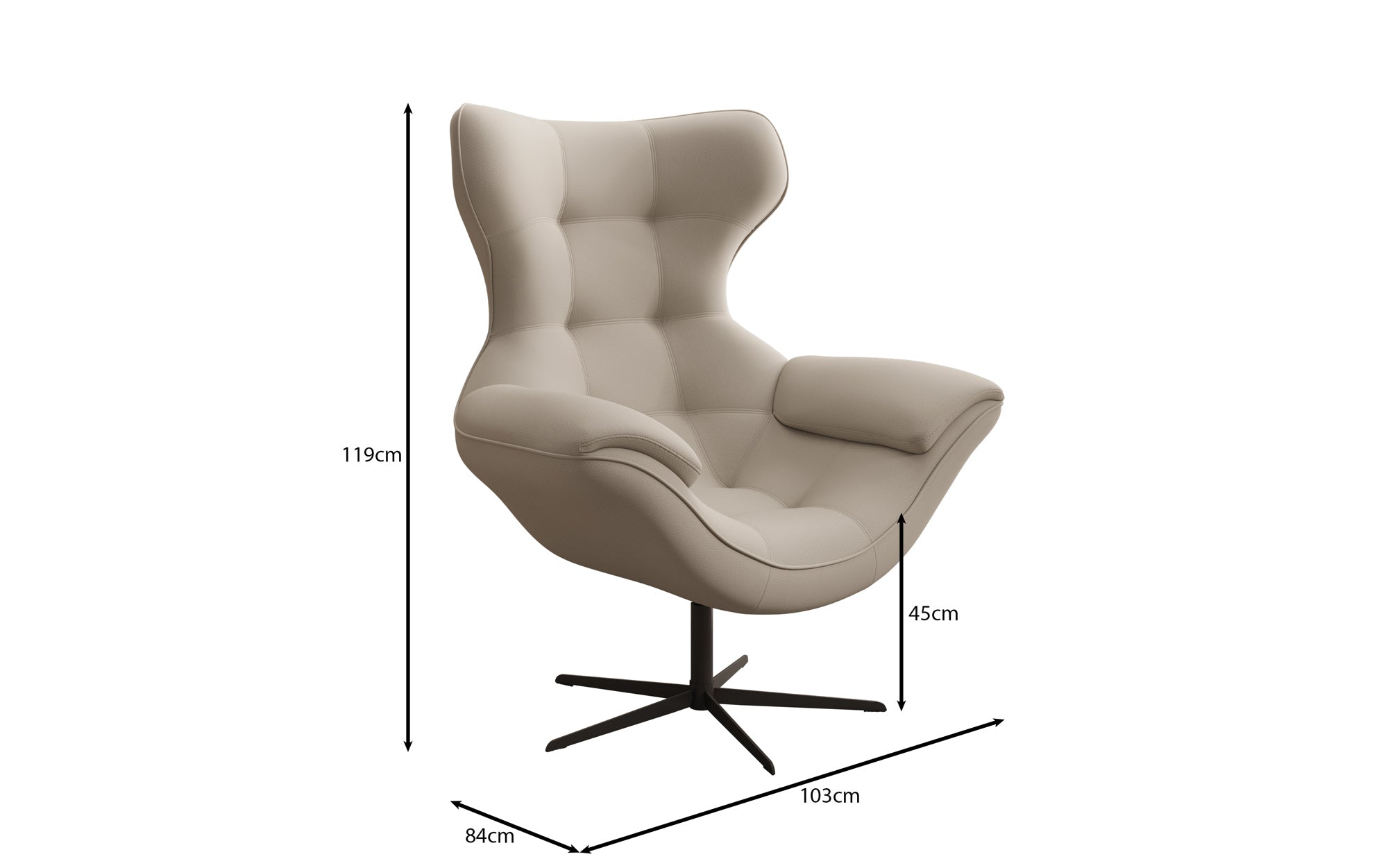 Designer Sofa-Sessel Aurelio inkl. Beistellhocker in Stof