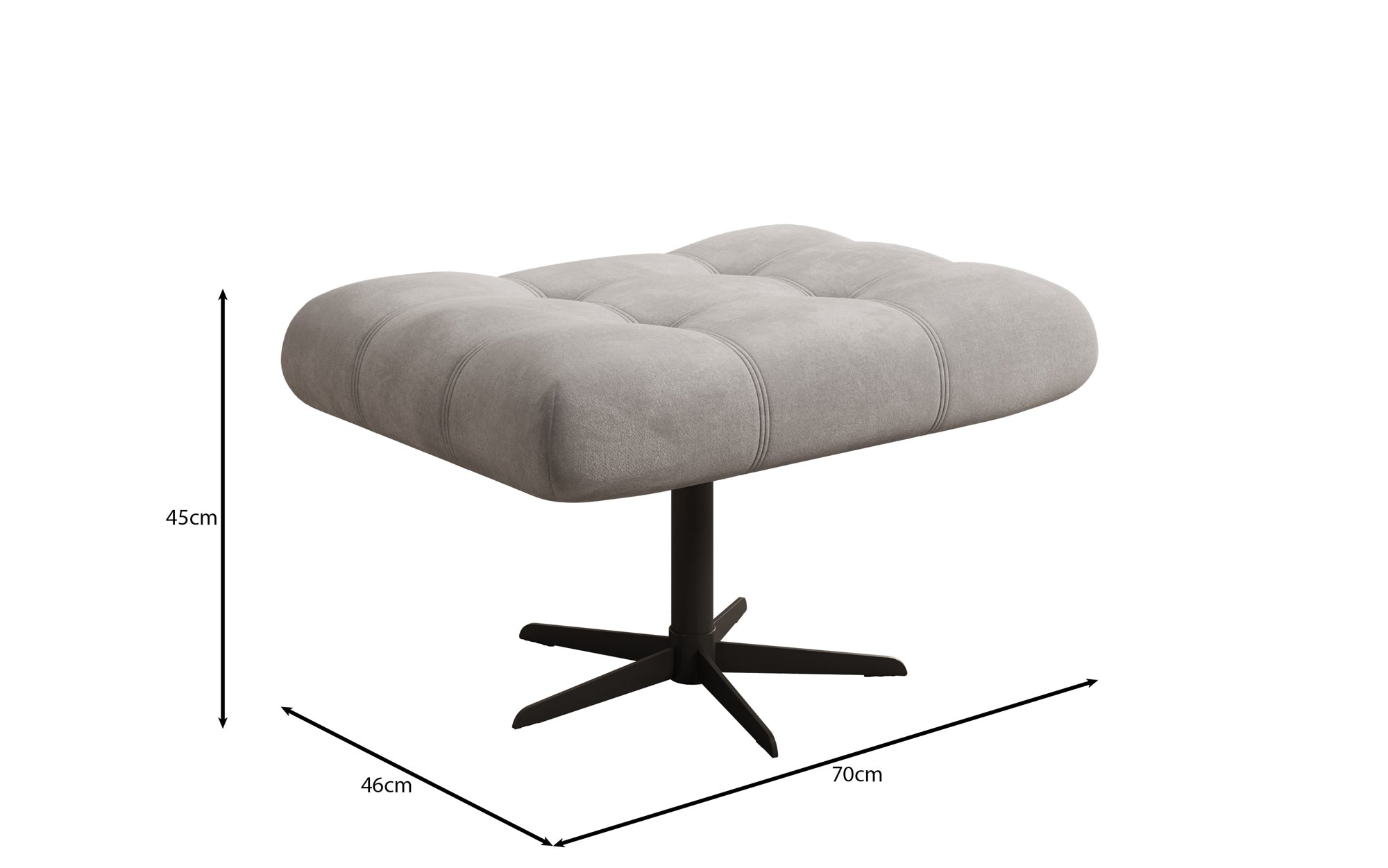 Designer Sofa-Sessel Aurelio inkl. Beistellhocker in Velour