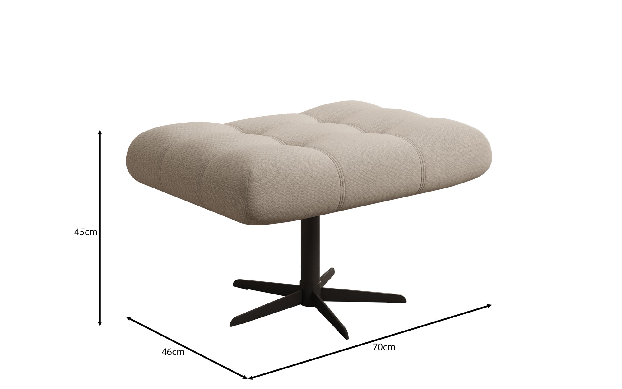 Designer Sofa-Sessel Aurelio inkl. Beistellhocker in Stof