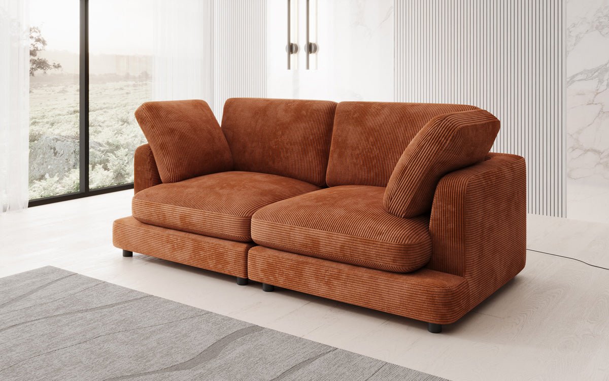 Designer 2 Sitzer Sofa Thalessa in Cord