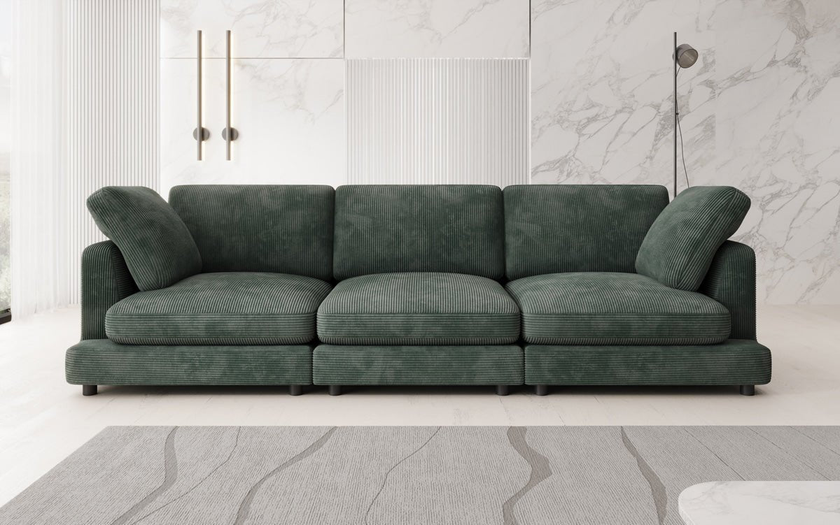 Designer 3-personers sofa Thalessa i Cordfløjl