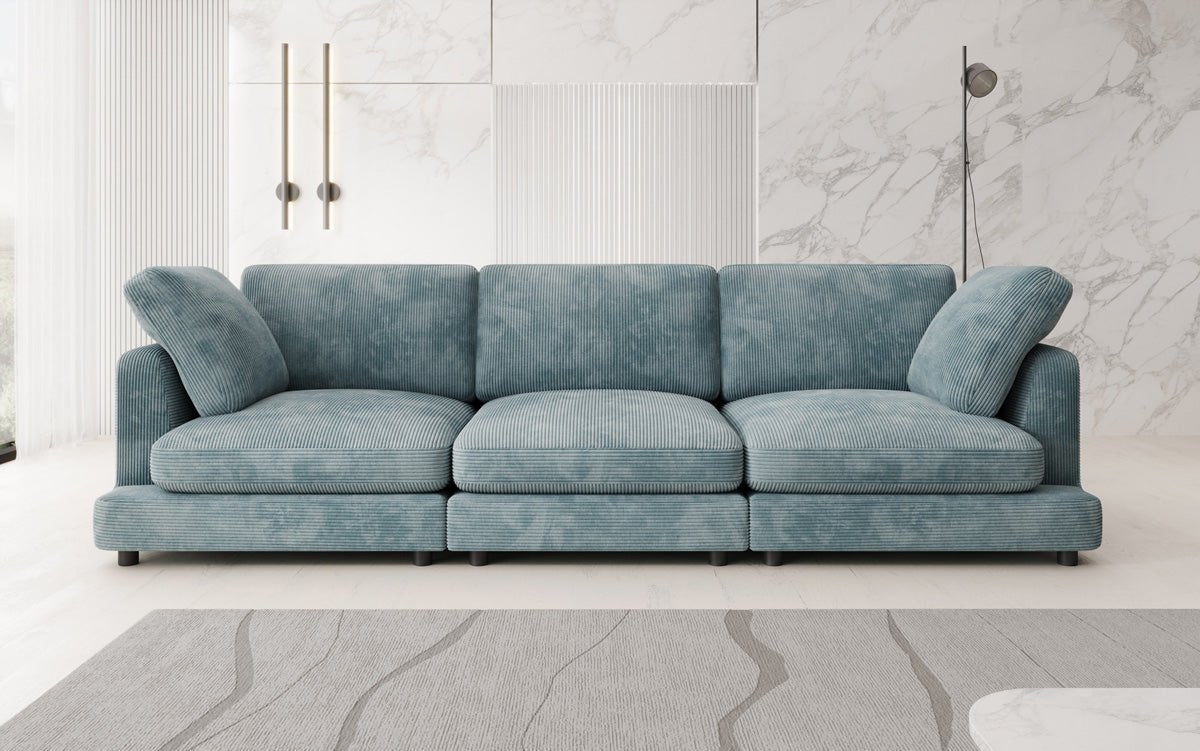 Designer 3-personers sofa Thalessa i Cordfløjl