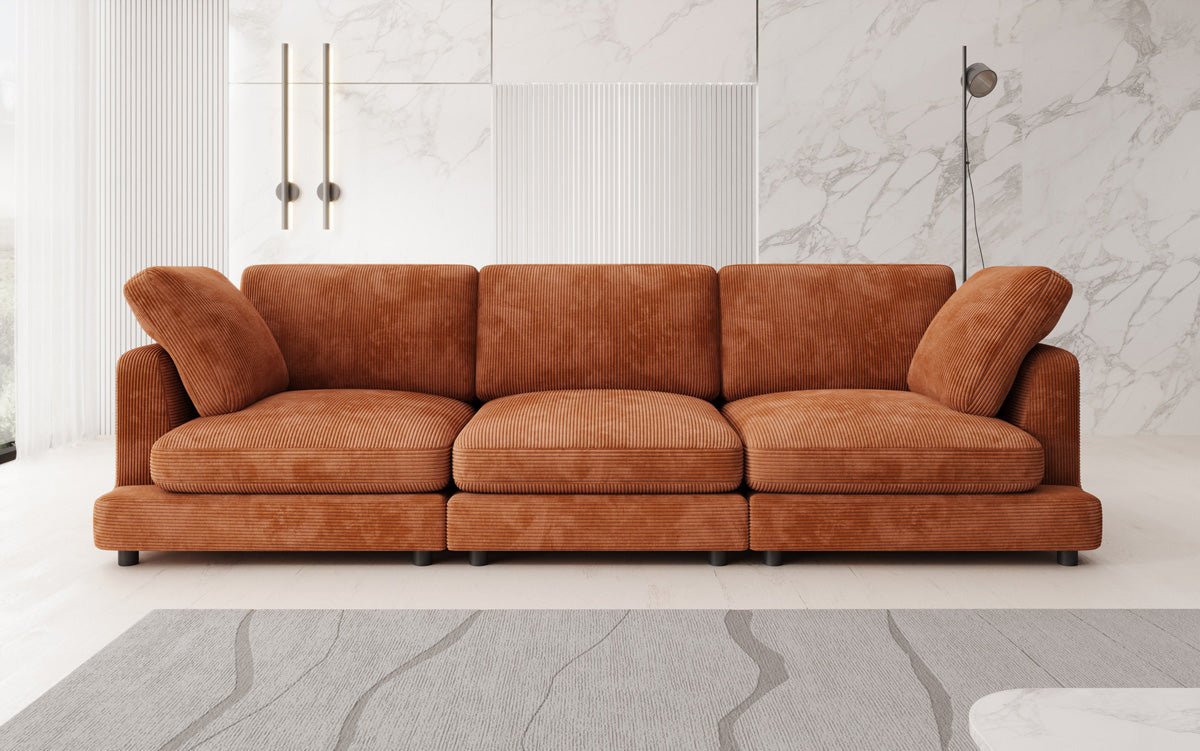 Designer 3-personers sofa Thalessa i Cordfløjl