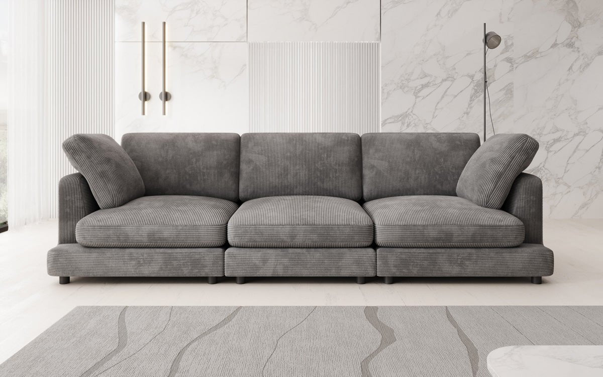 Designer 3-personers sofa Thalessa i Cordfløjl