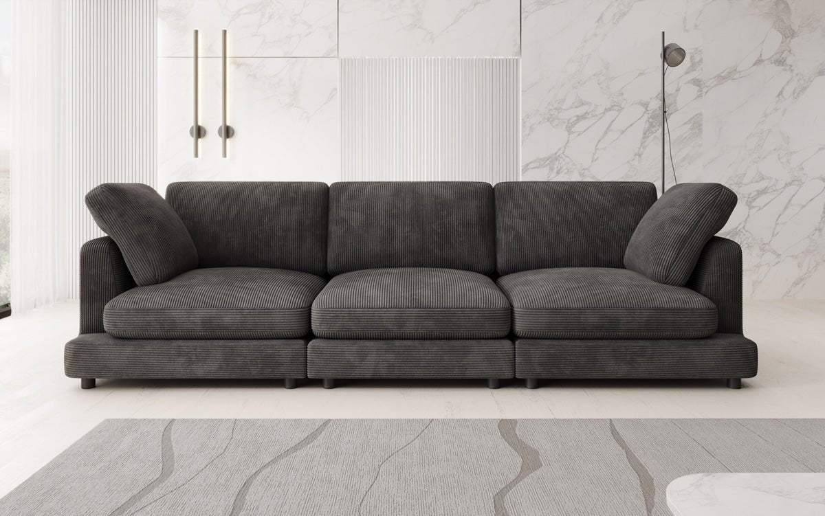 Designer 3-personers sofa Thalessa i Cordfløjl