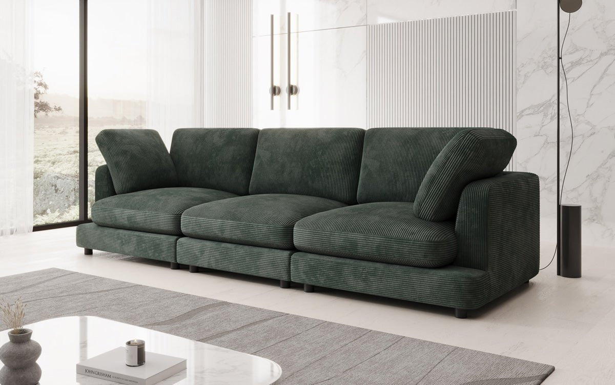 Designer 3-personers sofa Thalessa i Cordfløjl