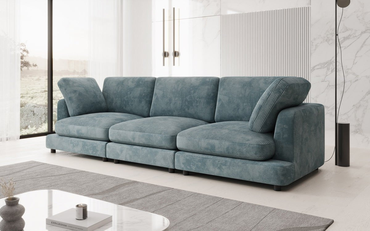 Designer 3-personers sofa Thalessa i Cordfløjl