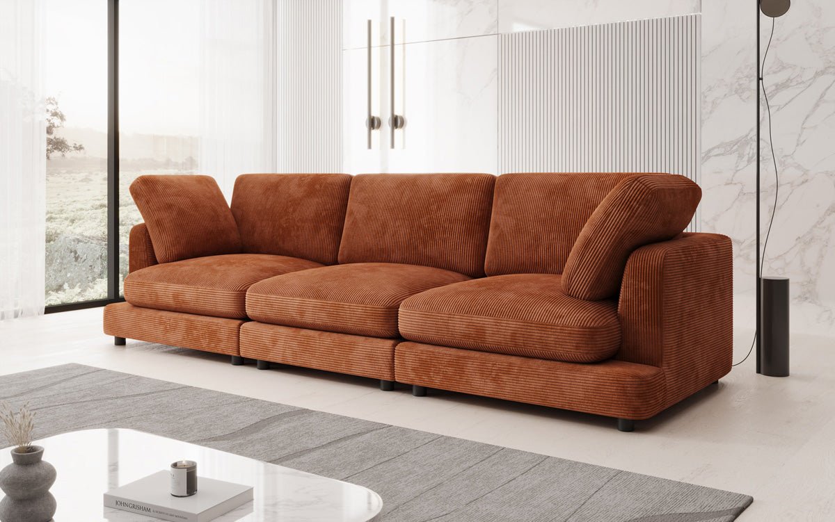 Designer 3-personers sofa Thalessa i Cordfløjl