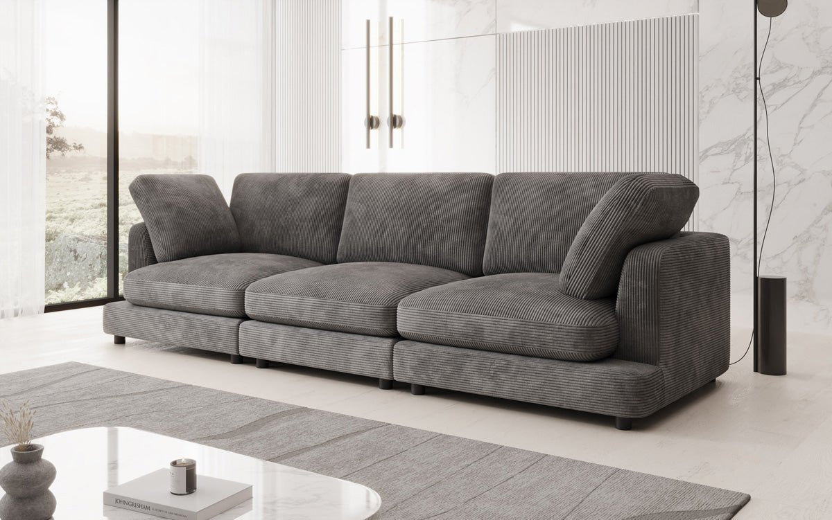 Designer 3-personers sofa Thalessa i Cordfløjl