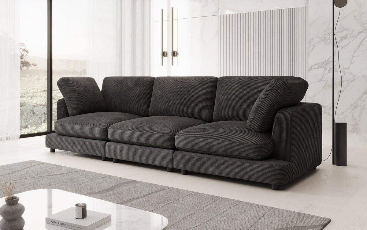 Designer 3-personers sofa Thalessa i Cordfløjl