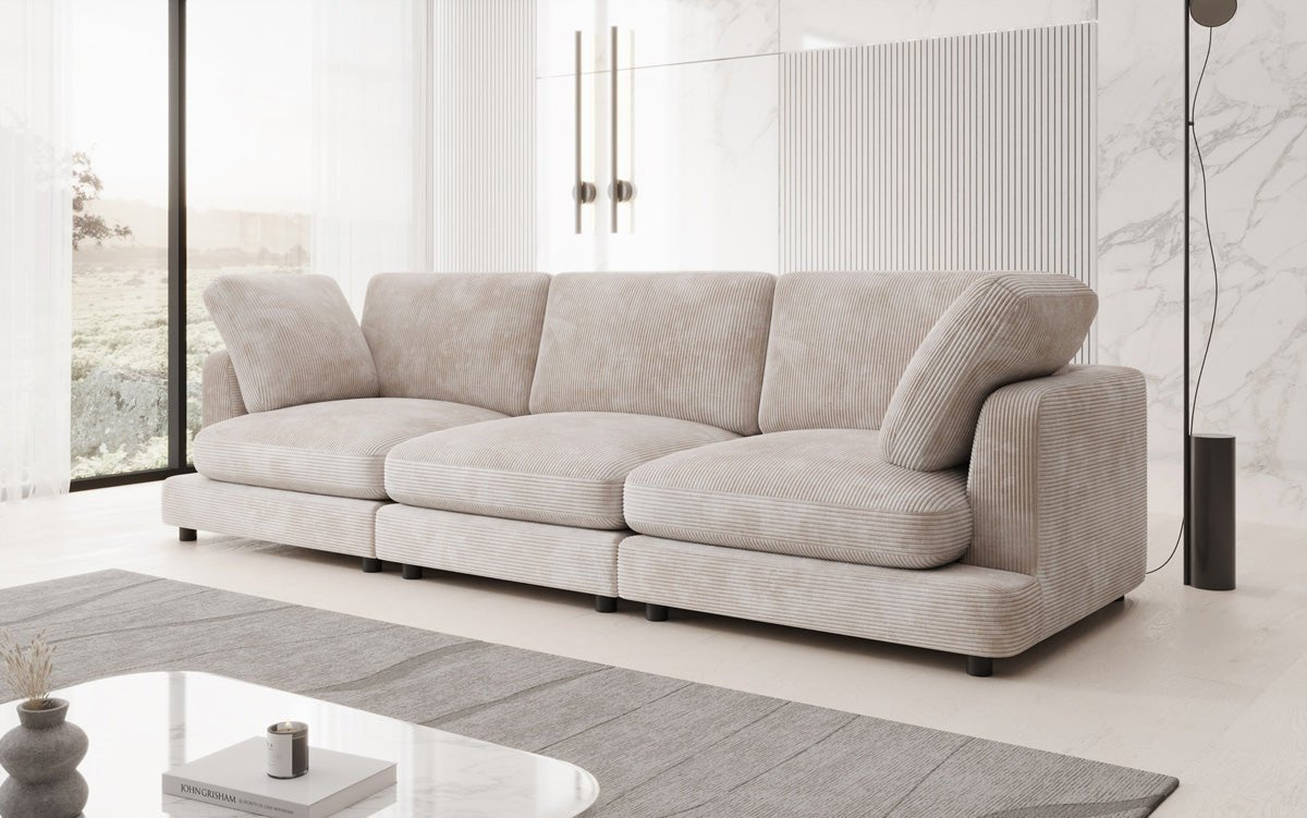 Designer 3-personers sofa Thalessa i Cordfløjl