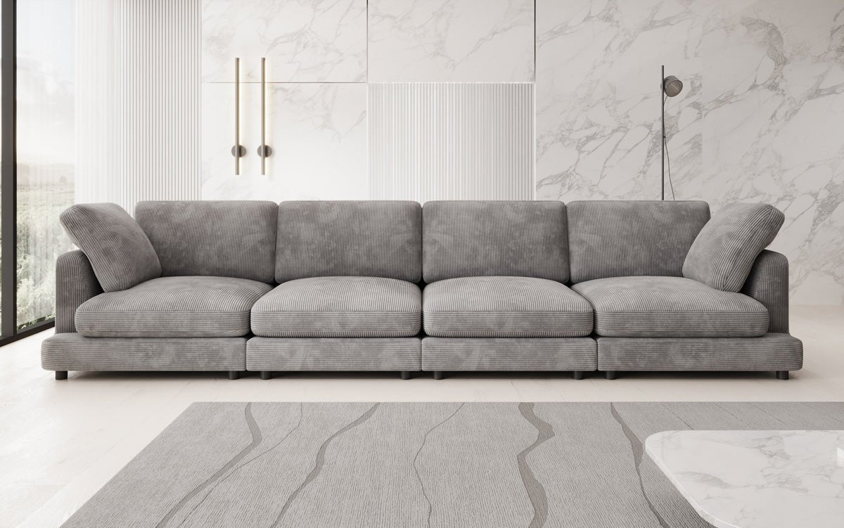 Designer 4-personers sofa Thalessa i Cordfløjl