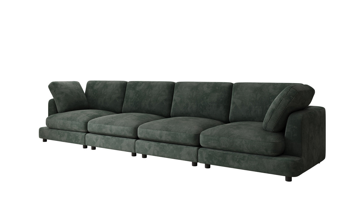 Designer 4-personers sofa Thalessa i Cordfløjl