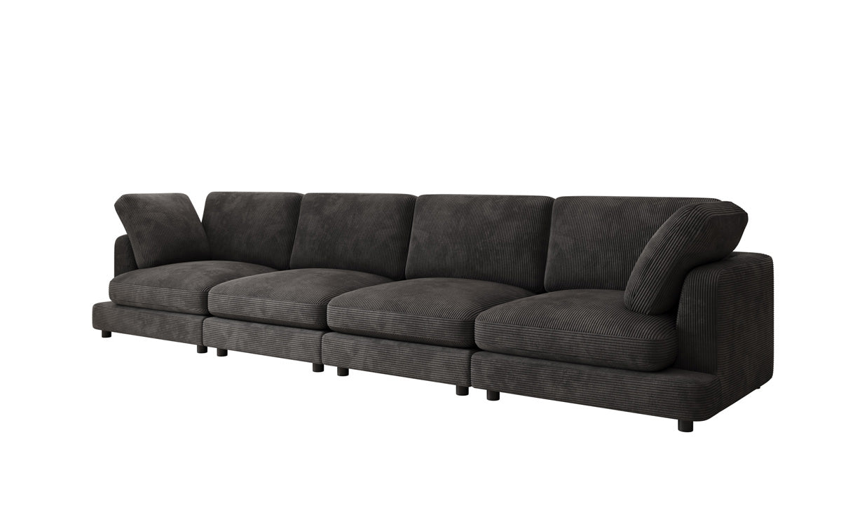 Designer 4-personers sofa Thalessa i Cordfløjl