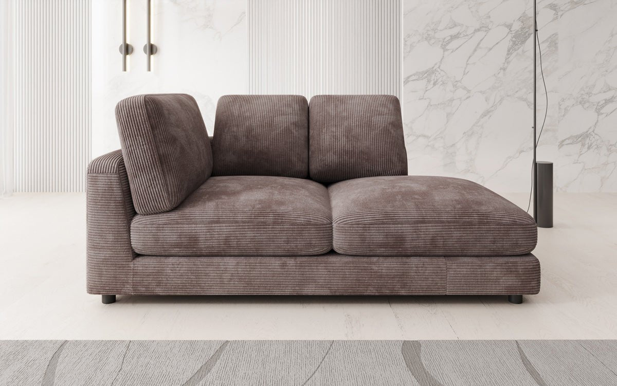 Designer chaiselong/sofa Thalessa i Cordfløjl