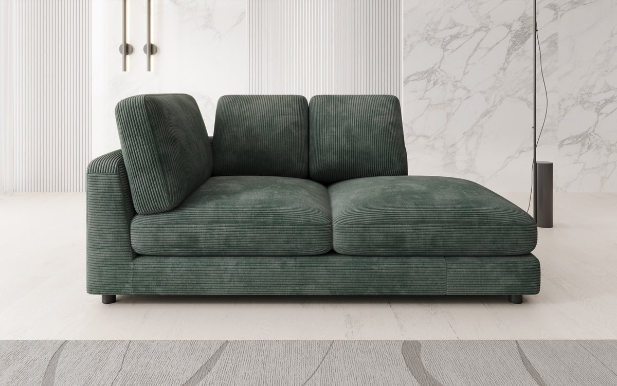 Designer chaiselong/sofa Thalessa i Cordfløjl