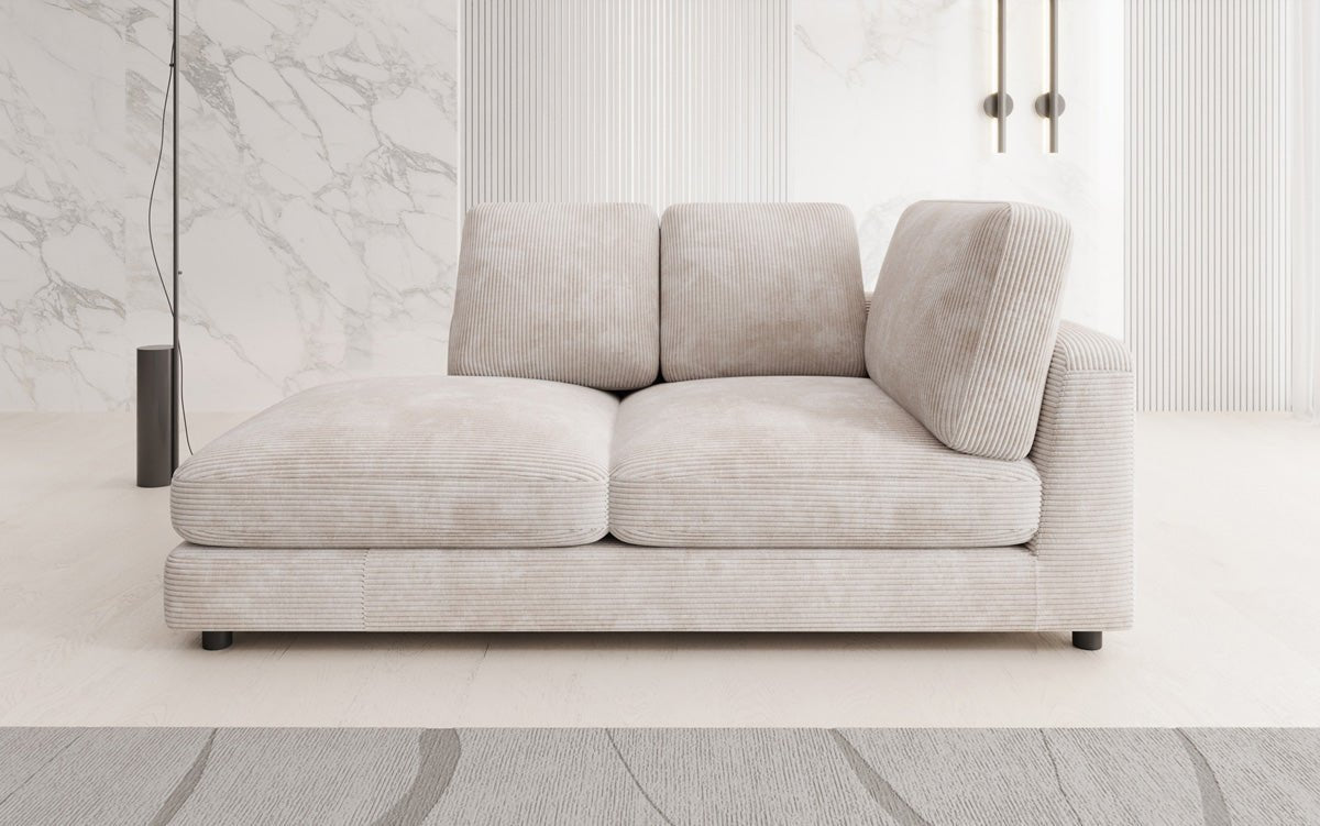 Designer chaiselong/sofa Thalessa i Cordfløjl