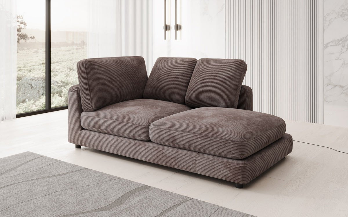 Designer chaiselong/sofa Thalessa i Cordfløjl