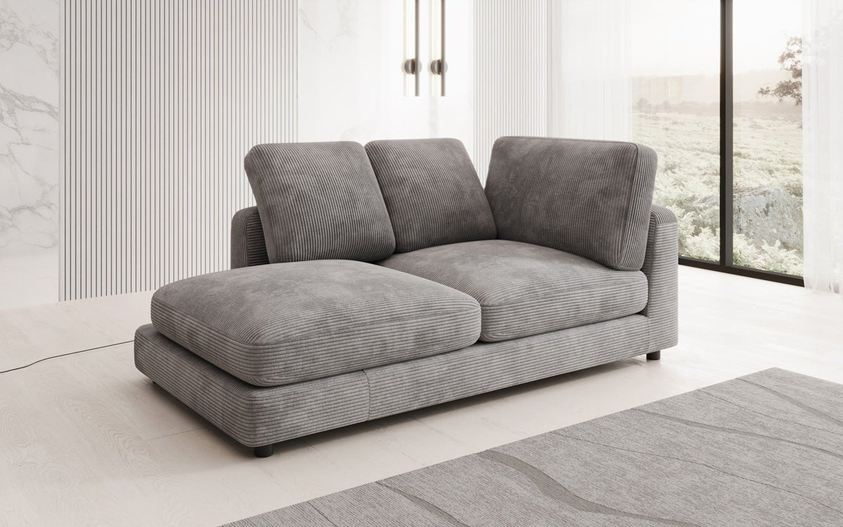 Designer chaiselong/sofa Thalessa i Cordfløjl