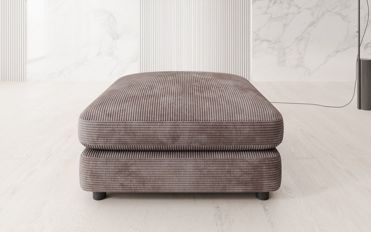 Beistellhocker Thalessa i Cordfløjl 90x90cm