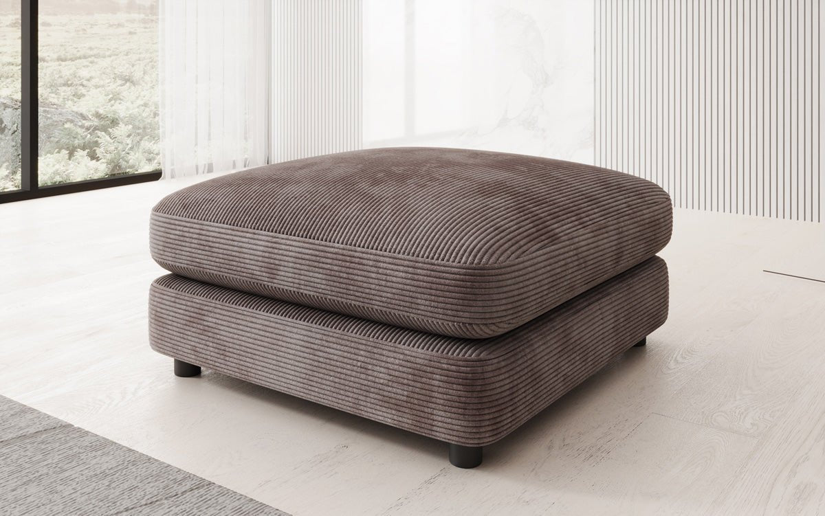 Beistellhocker Thalessa i Cordfløjl 90x90cm