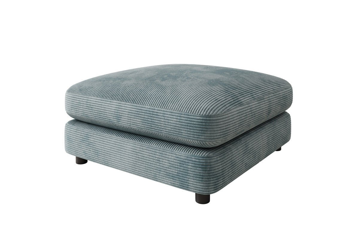 Beistellhocker Thalessa i Cordfløjl 90x90cm
