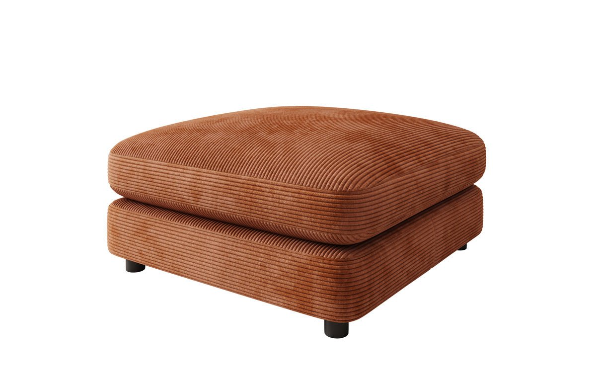 Beistellhocker Thalessa i Cordfløjl 90x90cm