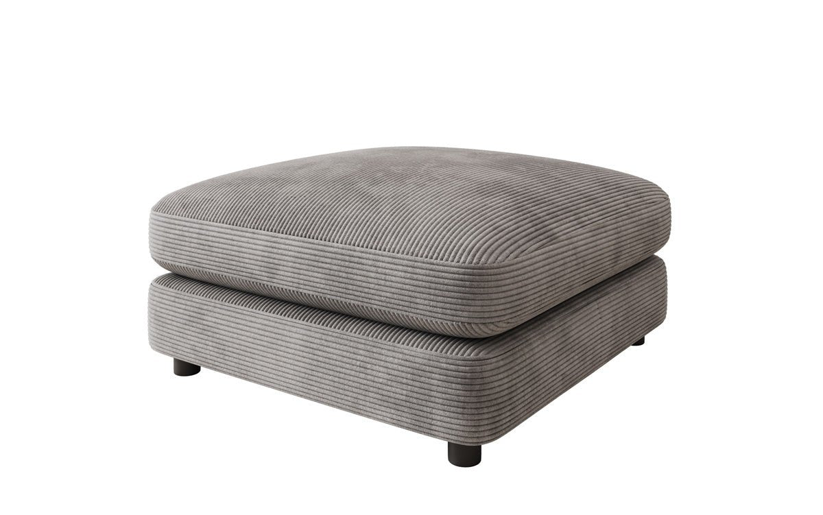Beistellhocker Thalessa i Cordfløjl 90x90cm