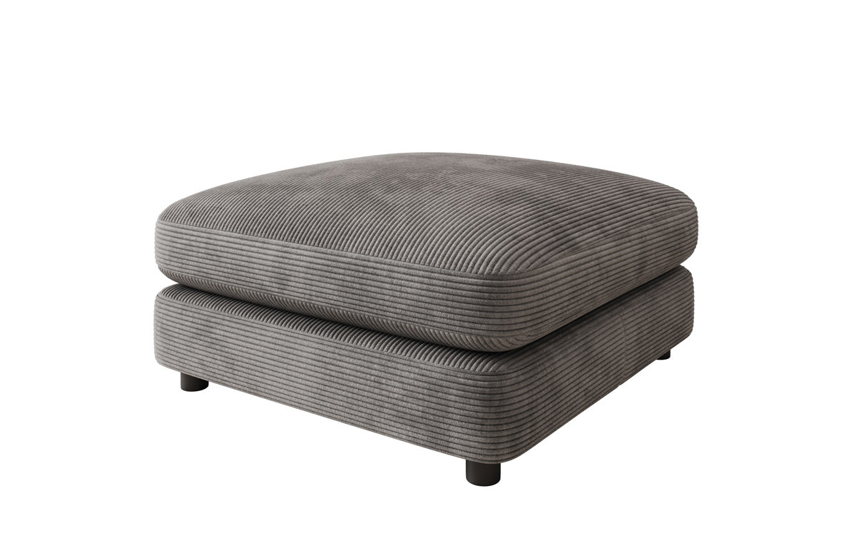Beistellhocker Thalessa i Cordfløjl 90x90cm