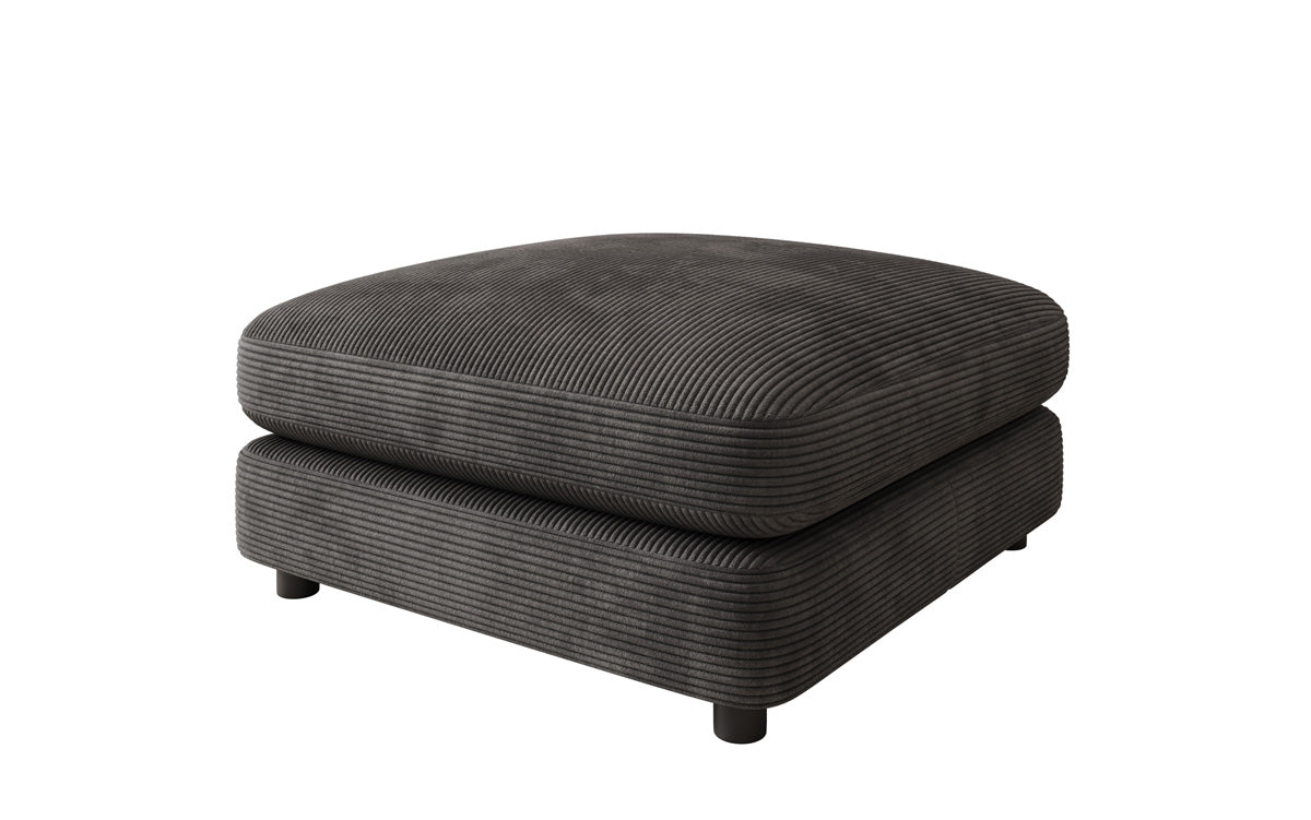 Beistellhocker Thalessa i Cordfløjl 90x90cm