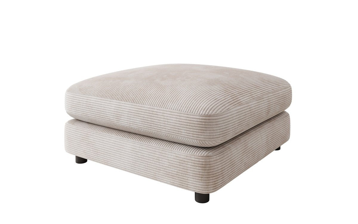Beistellhocker Thalessa i Cordfløjl 90x90cm