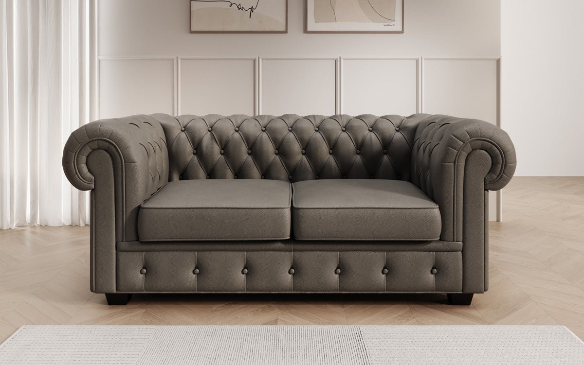 Chesterfield 2-personers sofa Royal i ægte læder