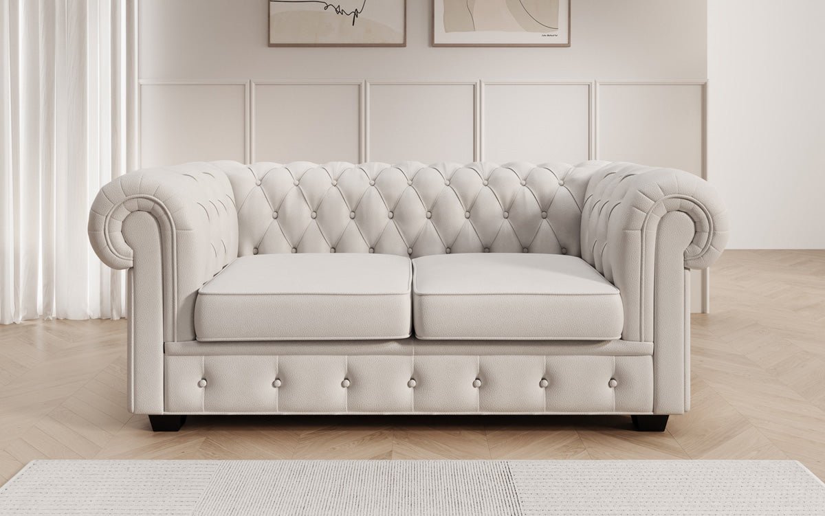 Chesterfield 2-personers sofa Royal i ægte læder